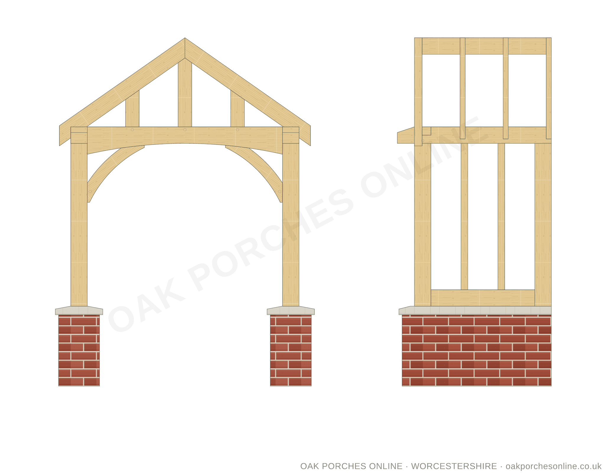 The Broadway — front and side elevation drawings