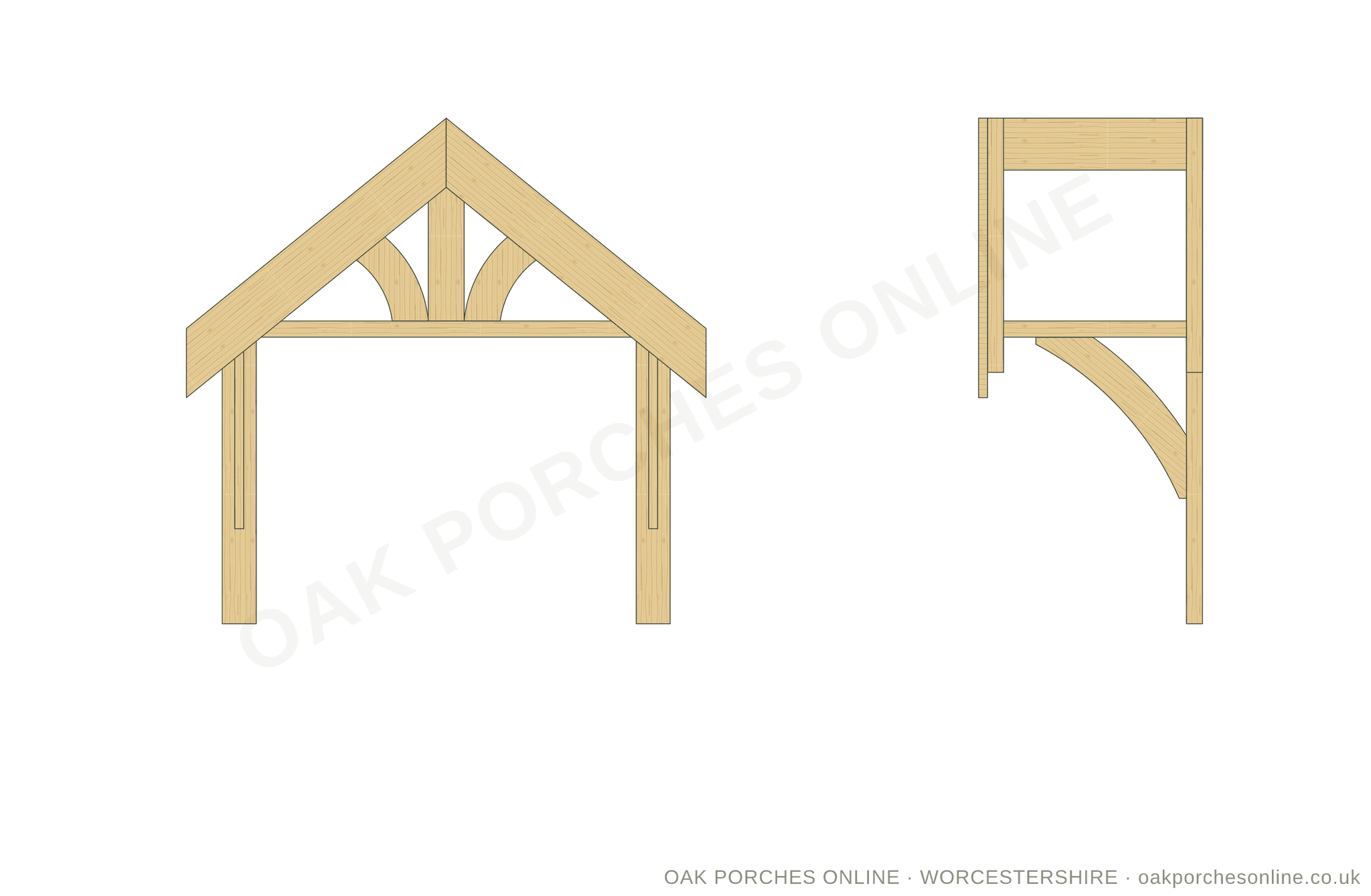 The Canopy — front and side elevation drawings