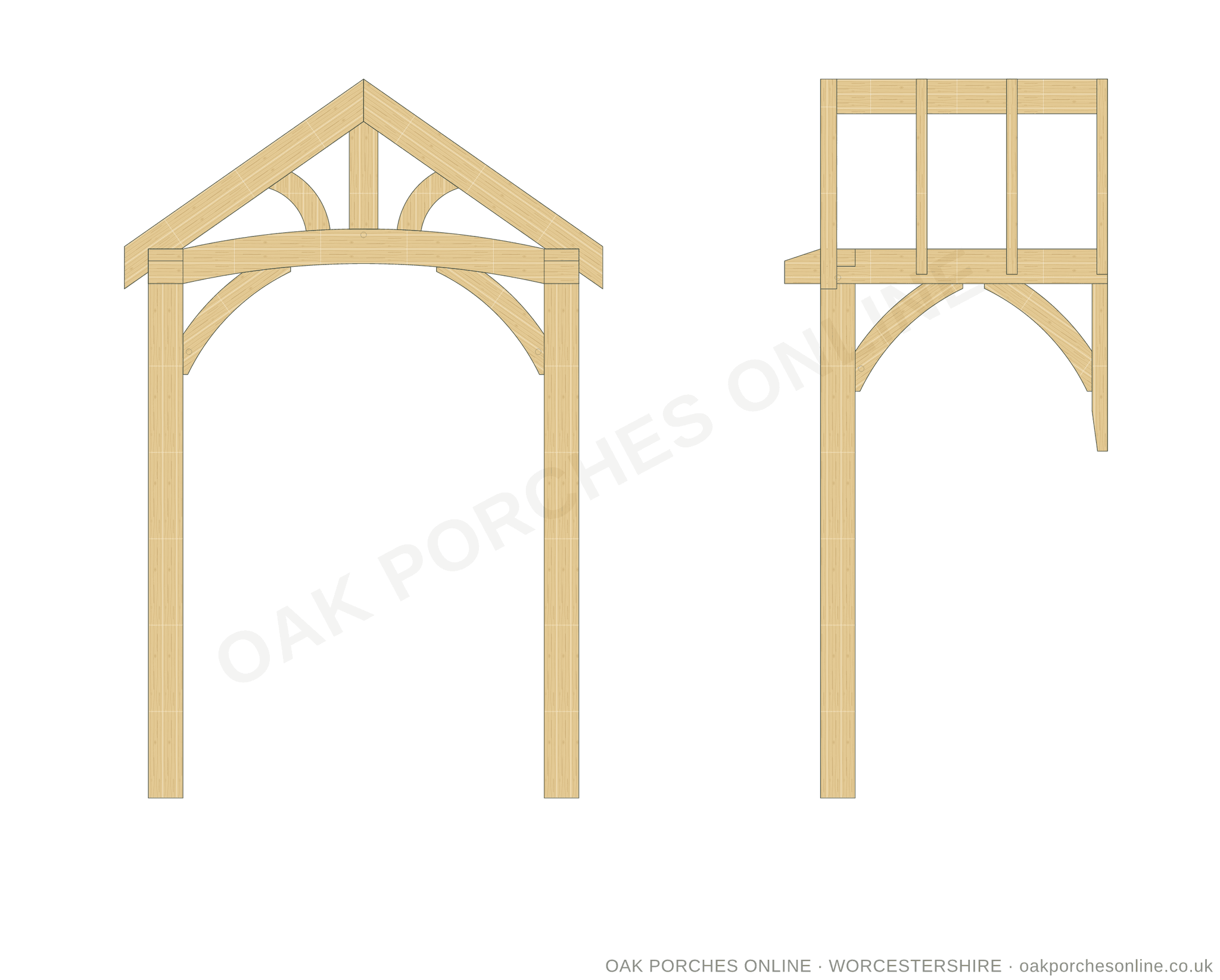 The Ledbury — front and side elevation drawings