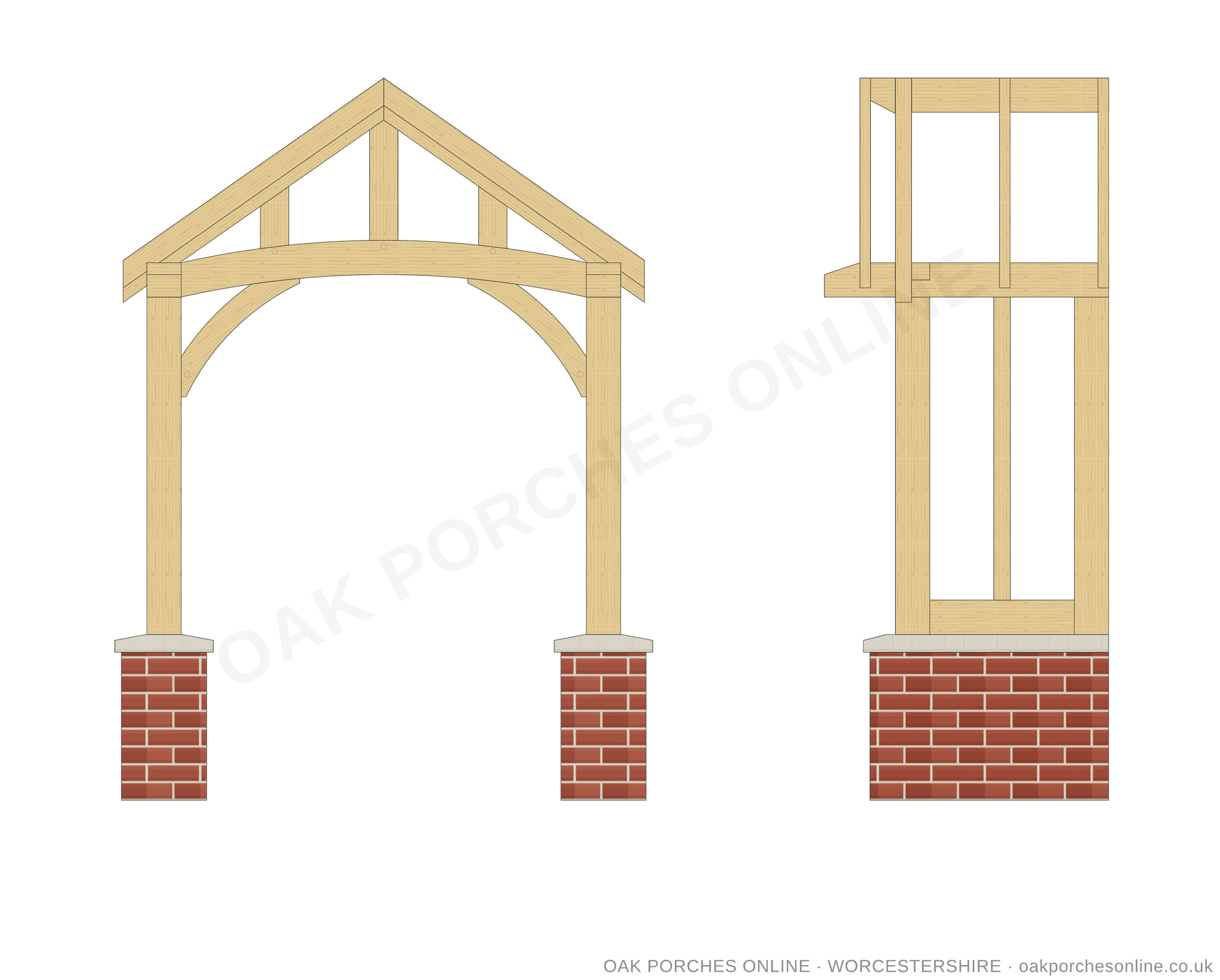 The Ludlow — front and side elevation drawings