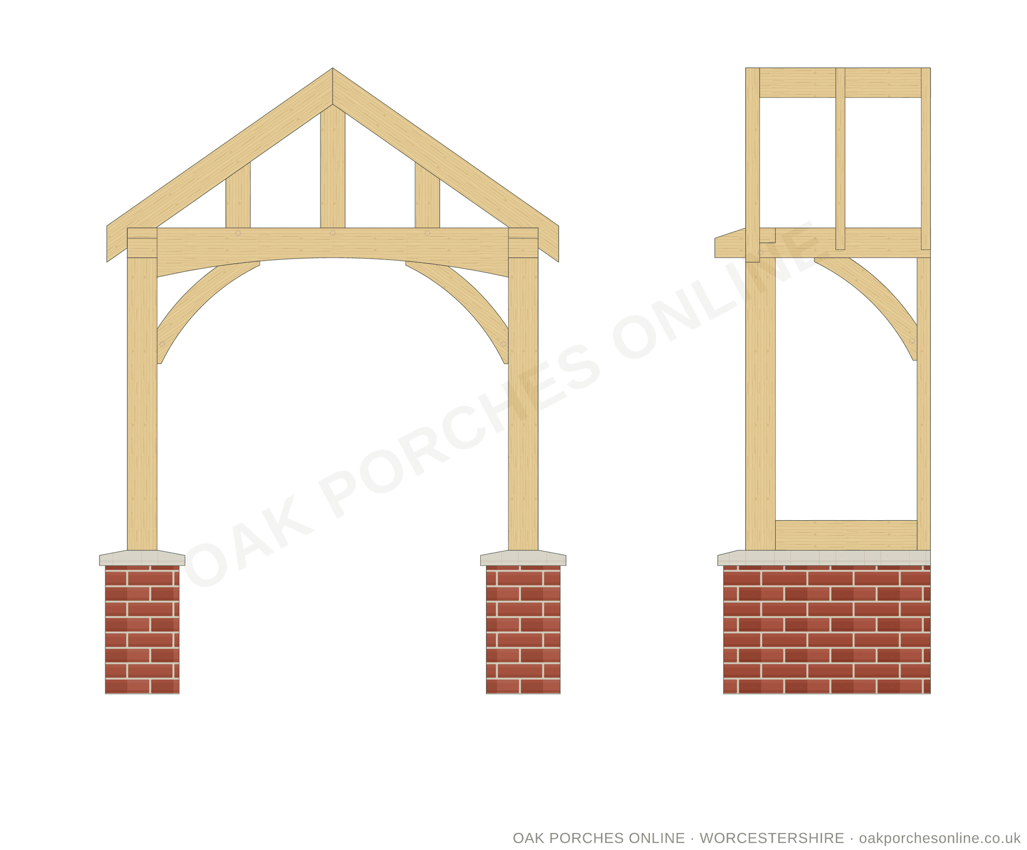 The Malvern — front and side elevation drawings