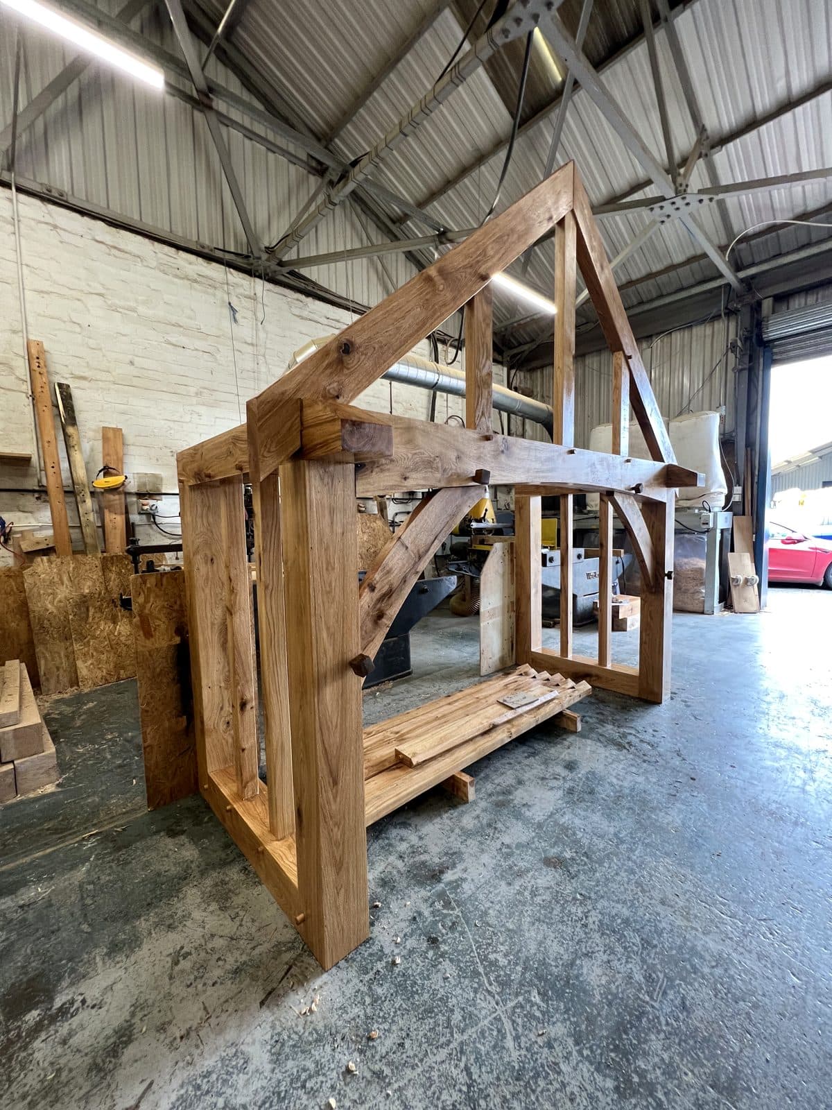 A Broadway frame dry-fitted in our Worcestershire workshop before delivery